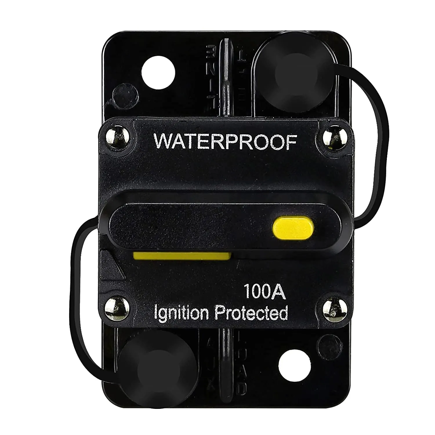 100 Amp Marine Circuit Breaker with Cutoff Switch Manual Disconnect Audio Fuse Surface Mount