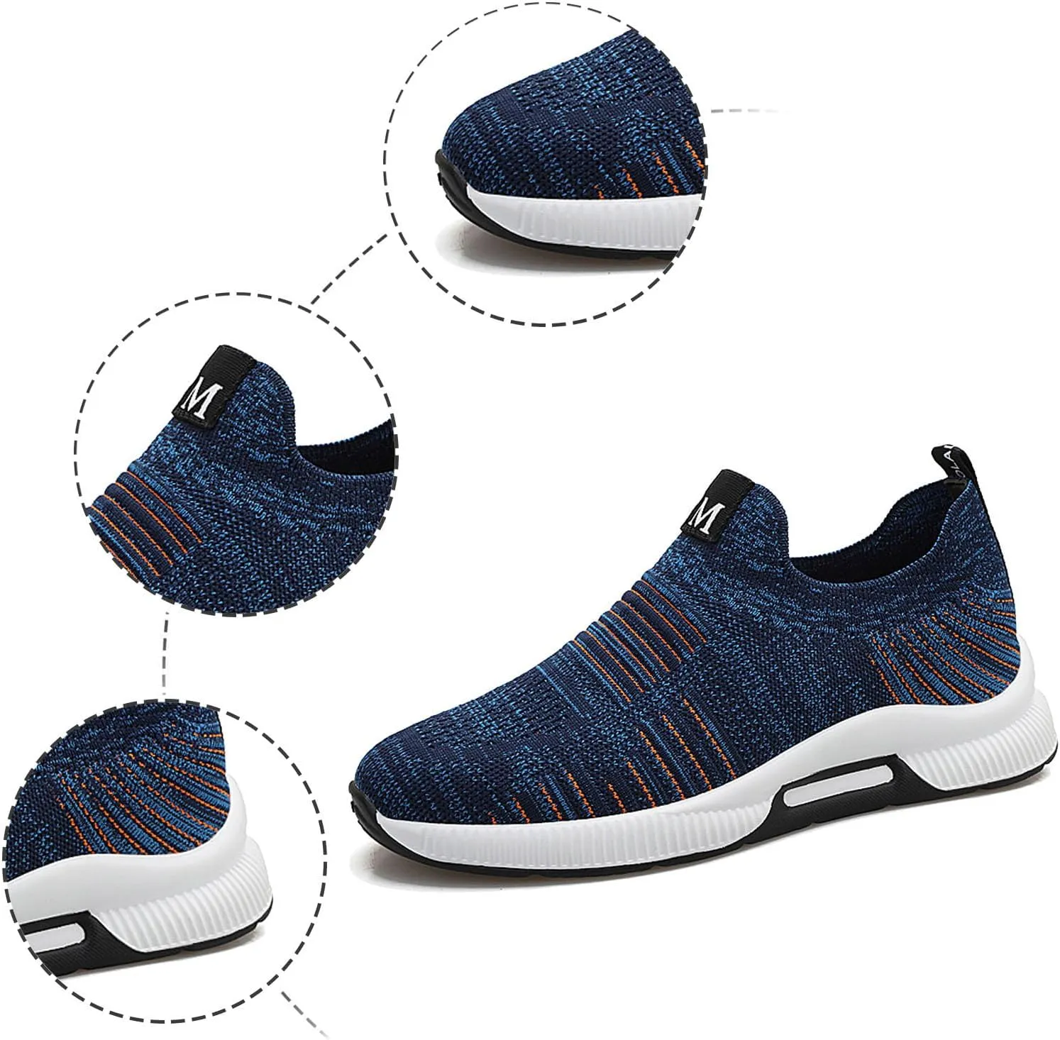 4cm Men's Elevator Shoes Men's Casual Mesh Trainers Lightweight Breathable Lace Up Sports Shoes with Sneaker Men Leather