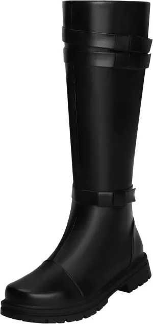 ACE SHOCK Mens Tall Boots Medieval Renaissance Pirate Cosplay Boot Halloween Costume Shoes