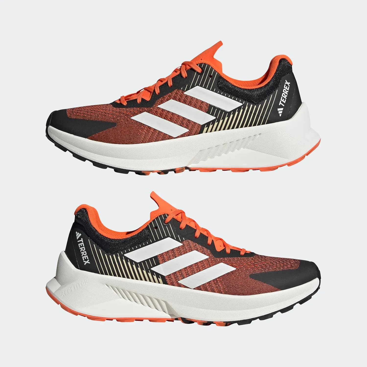 adidas Mens Terrex Soulstride Flow Trail Trail Running Sneakers Shoes - Black, White