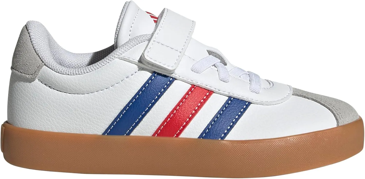 adidas Unisex-Child Vl Court 3.0 Elastic Lace Sneaker, EU
