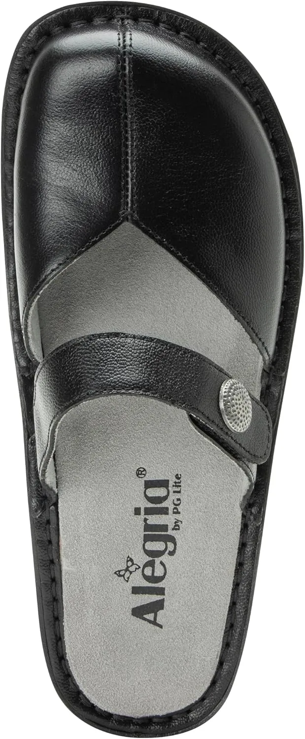 Alegria Women Kamila - Timeless Comfort, Arch Support and Style for Everyday Elegance - Nursing and Healthcare Professionals Slip-Resistant Mules - Open Back Leather Comfort Walking Clog Shoes