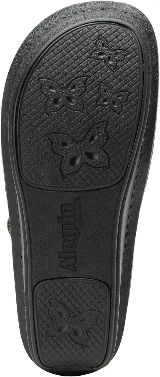 Alegria Women Kamila - Timeless Comfort, Arch Support and Style for Everyday Elegance - Nursing and Healthcare Professionals Slip-Resistant Mules - Open Back Leather Comfort Walking Clog Shoes