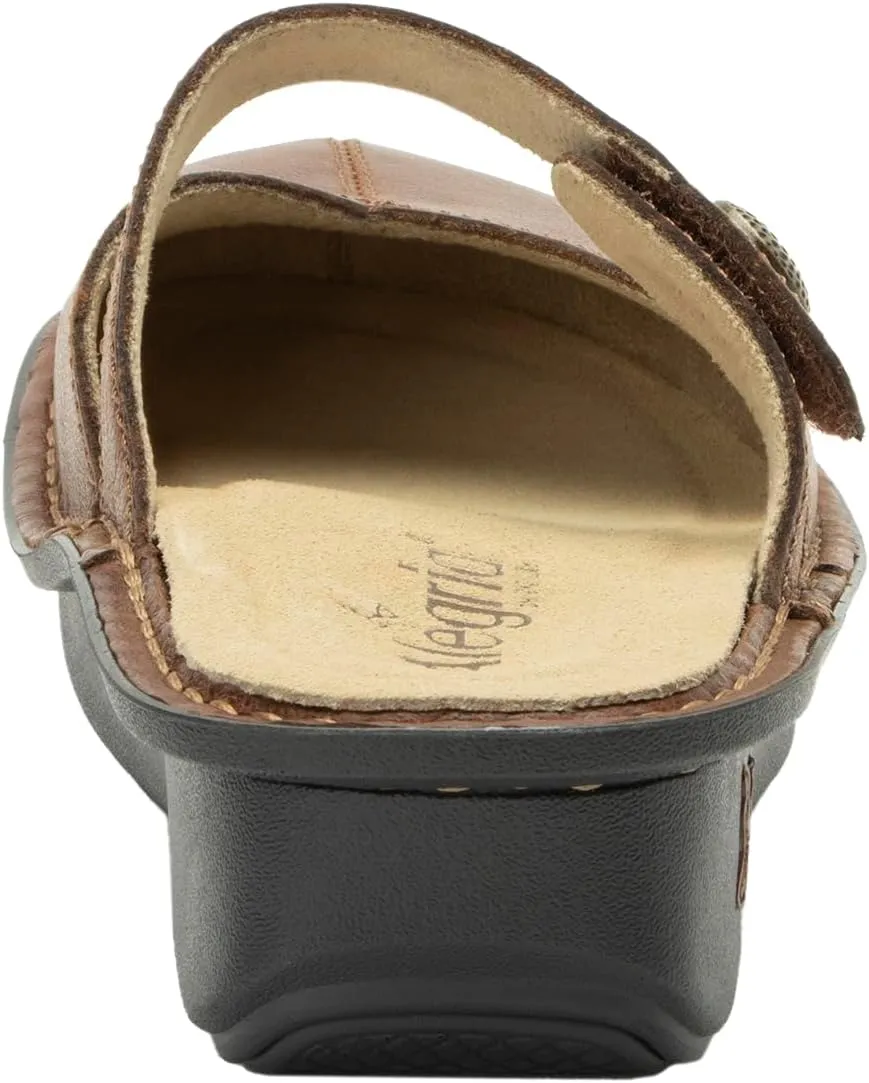 Alegria Women Kamila - Timeless Comfort, Arch Support and Style for Everyday Elegance - Nursing and Healthcare Professionals Slip-Resistant Mules - Open Back Leather Comfort Walking Clog Shoes