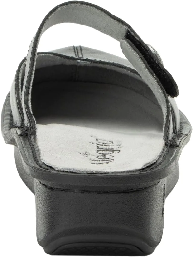 Alegria Women Kamila - Timeless Comfort, Arch Support and Style for Everyday Elegance - Nursing and Healthcare Professionals Slip-Resistant Mules - Open Back Leather Comfort Walking Clog Shoes