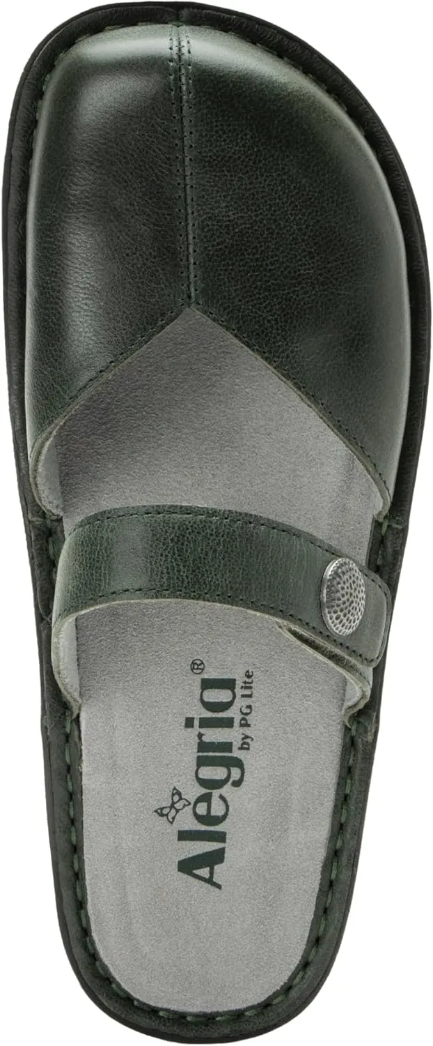 Alegria Women Kamila - Timeless Comfort, Arch Support and Style for Everyday Elegance - Nursing and Healthcare Professionals Slip-Resistant Mules - Open Back Leather Comfort Walking Clog Shoes