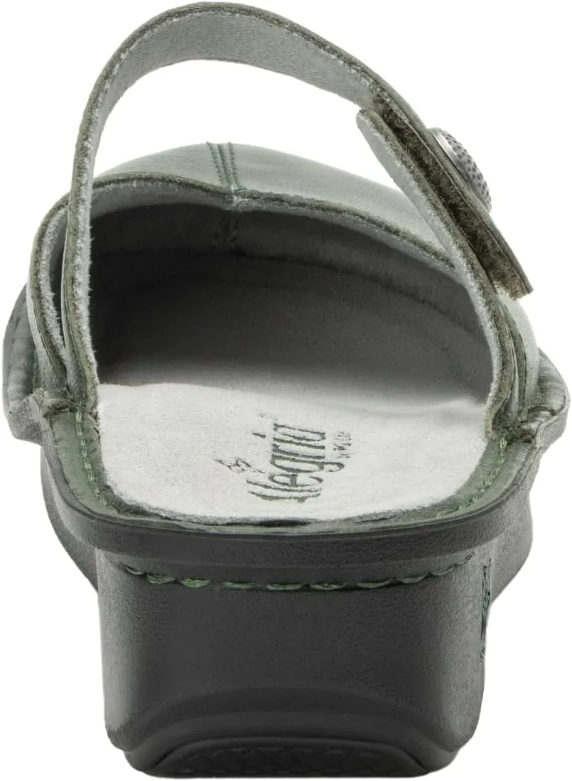 Alegria Women Kamila - Timeless Comfort, Arch Support and Style for Everyday Elegance - Nursing and Healthcare Professionals Slip-Resistant Mules - Open Back Leather Comfort Walking Clog Shoes