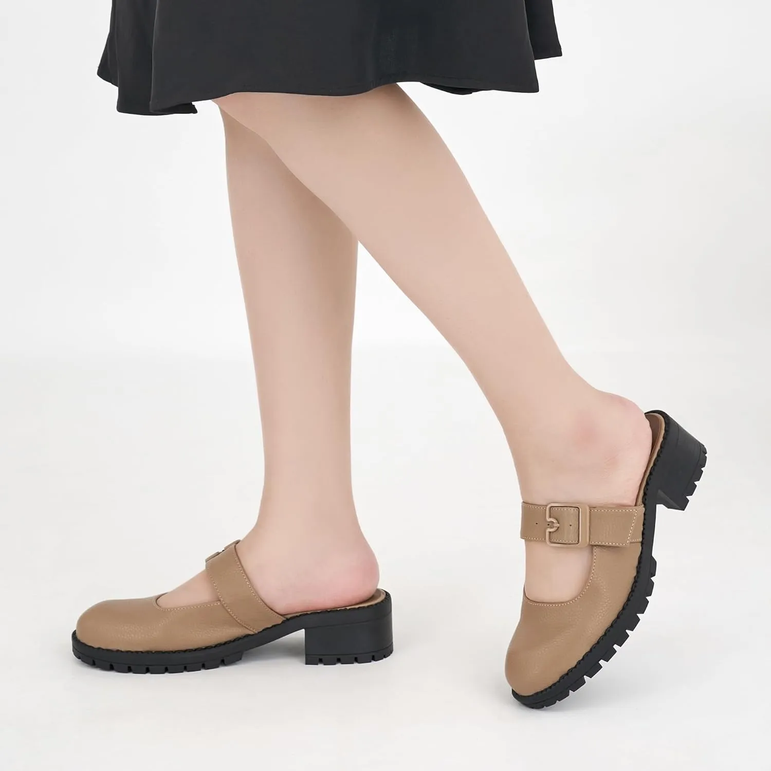 Alicegana Mules for Women Dressy Clogs: Comfort Platform Chunky Backless Mules Slip On Work Casual Loafers Slides Shoes