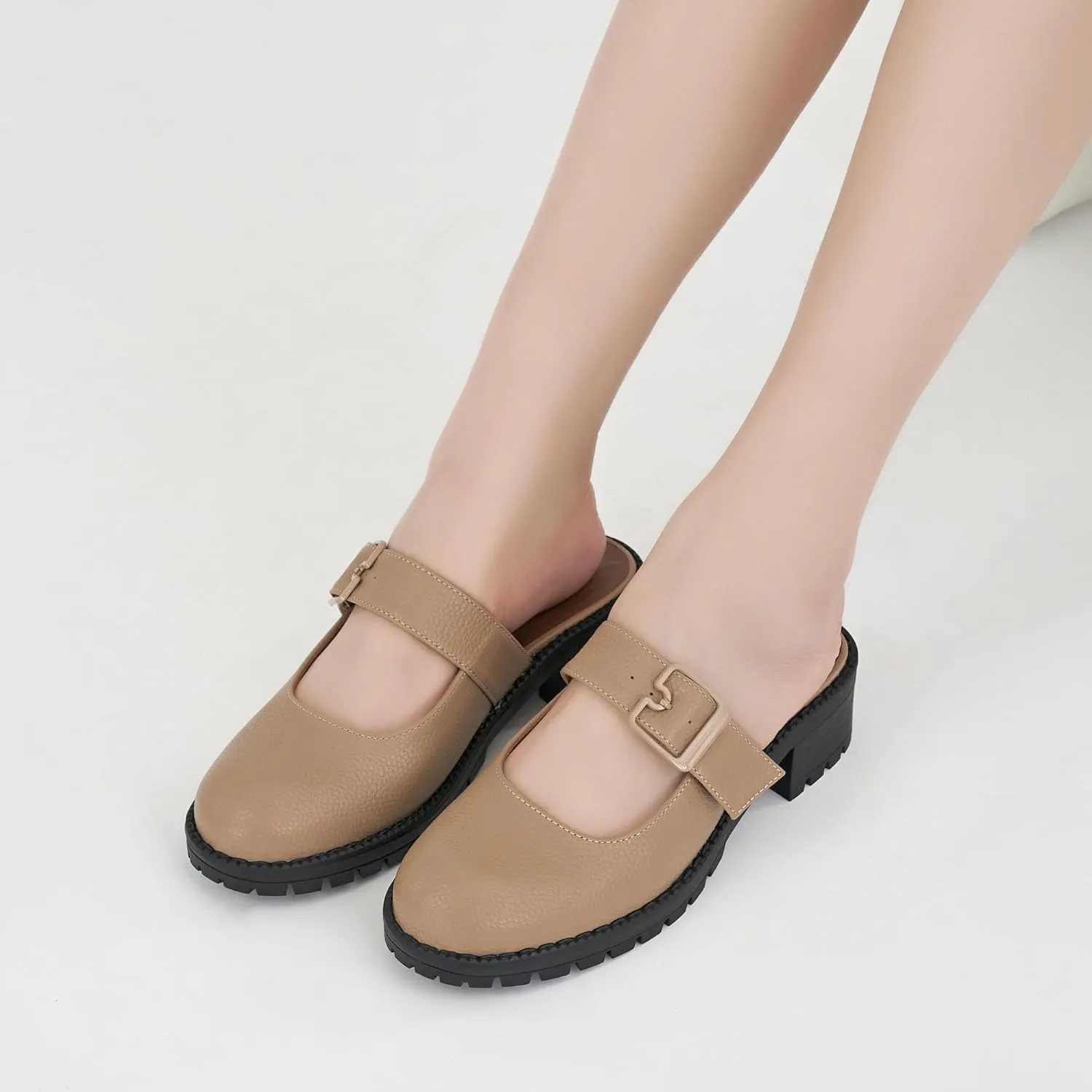 Alicegana Mules for Women Dressy Clogs: Comfort Platform Chunky Backless Mules Slip On Work Casual Loafers Slides Shoes