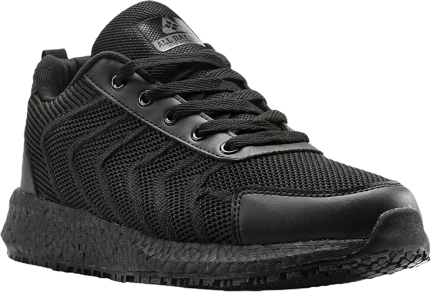 ALL DAY GRIP Women's Comfortable and Ultra Slip Resistant Shoes. Non Slip Work Sneakers for Healthcare and Food Service Workers.