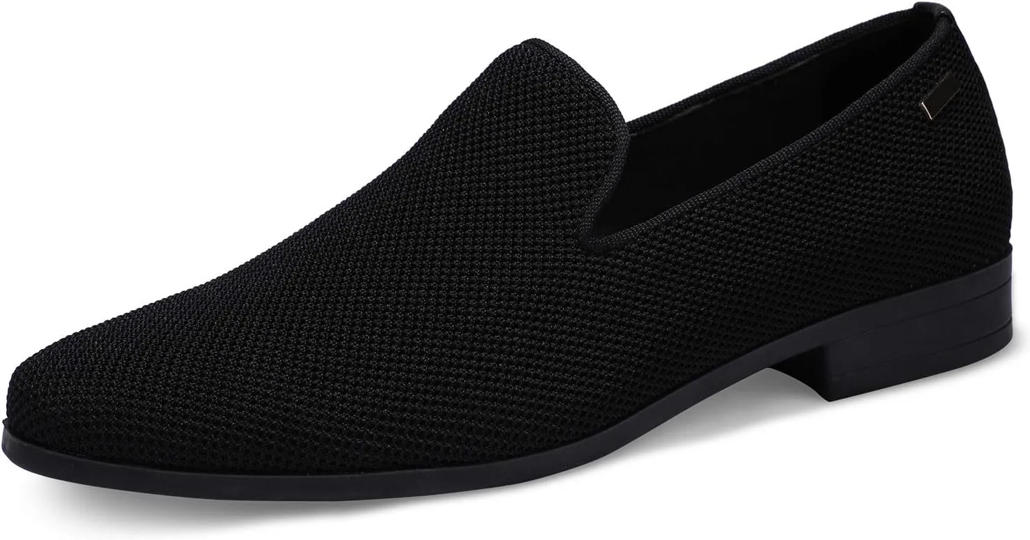 ALLY UNION MAKE FORCE Mens Loafers Dress Slip on Party Wedding Penny Smoking Shoes
