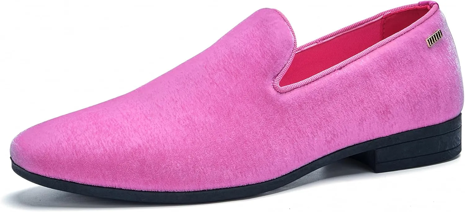 ALLY UNION MAKE FORCE Mens Loafers Dress Slip on Party Wedding Penny Smoking Shoes