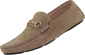 Amali Ecker, Mens Casual Shoes - Mens Loafers - Mens Moccasins - Slip On Shoes for Men - Driving Shoes for Men - Chain Ornament, Comfortable Slipper