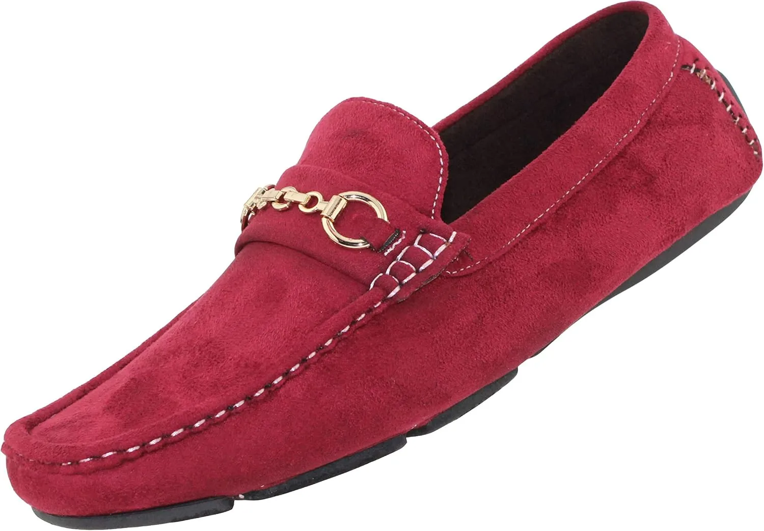 Amali Ecker, Mens Casual Shoes - Mens Loafers - Mens Moccasins - Slip On Shoes for Men - Driving Shoes for Men - Chain Ornament, Comfortable Slipper