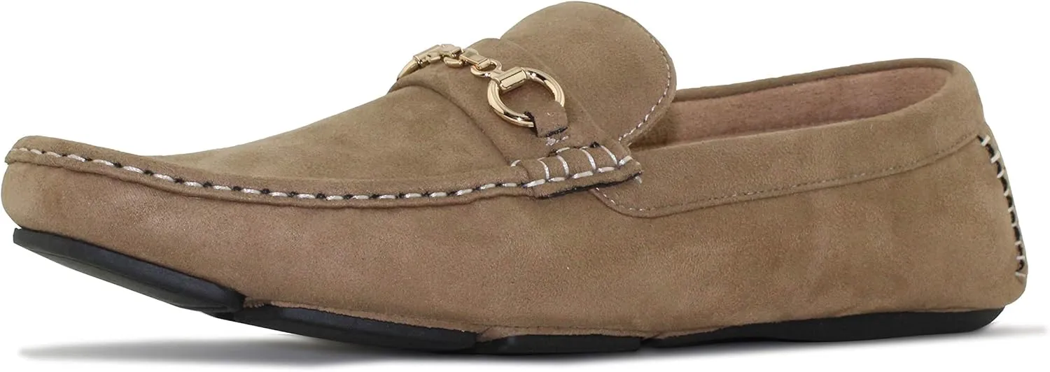 Amali Ecker, Mens Casual Shoes - Mens Loafers - Mens Moccasins - Slip On Shoes for Men - Driving Shoes for Men - Chain Ornament, Comfortable Slipper