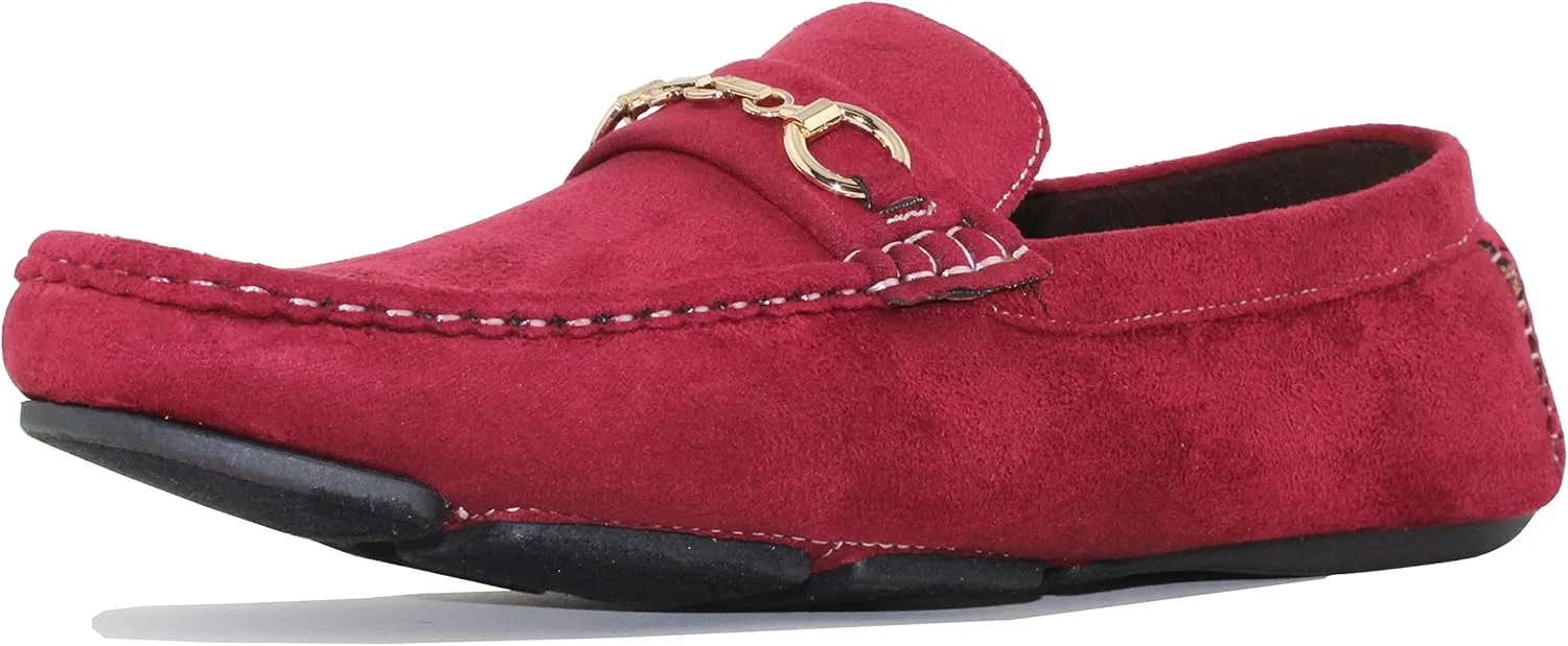 Amali Ecker, Mens Casual Shoes - Mens Loafers - Mens Moccasins - Slip On Shoes for Men - Driving Shoes for Men - Chain Ornament, Comfortable Slipper