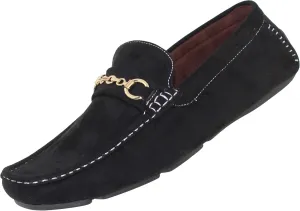 Amali Ecker, Mens Casual Shoes - Mens Loafers - Mens Moccasins - Slip On Shoes for Men - Driving Shoes for Men - Chain Ornament, Comfortable Slipper