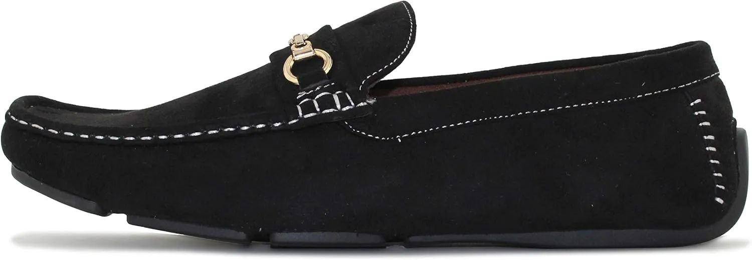 Amali Ecker, Mens Casual Shoes - Mens Loafers - Mens Moccasins - Slip On Shoes for Men - Driving Shoes for Men - Chain Ornament, Comfortable Slipper