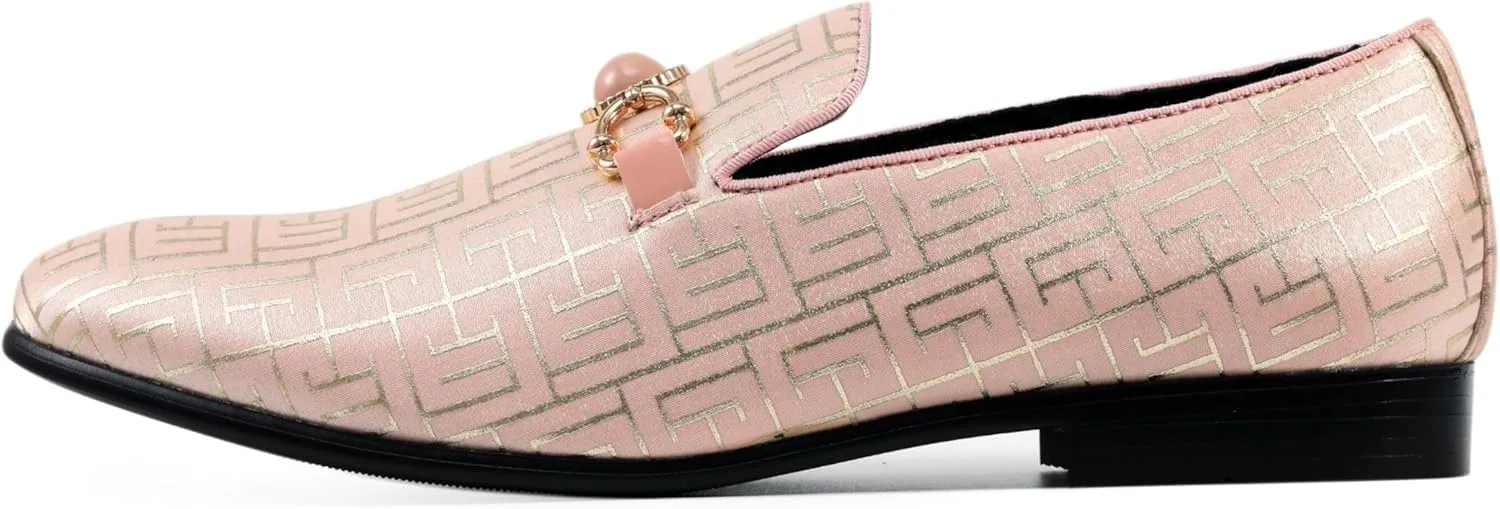 Amali Luxury Loafers for Men - Elegant Slip-On Men’s Dress Shoes - Fashion Smoking Slippers