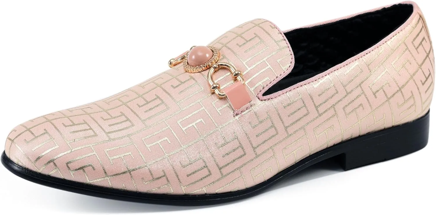 Amali Luxury Loafers for Men - Elegant Slip-On Men’s Dress Shoes - Fashion Smoking Slippers
