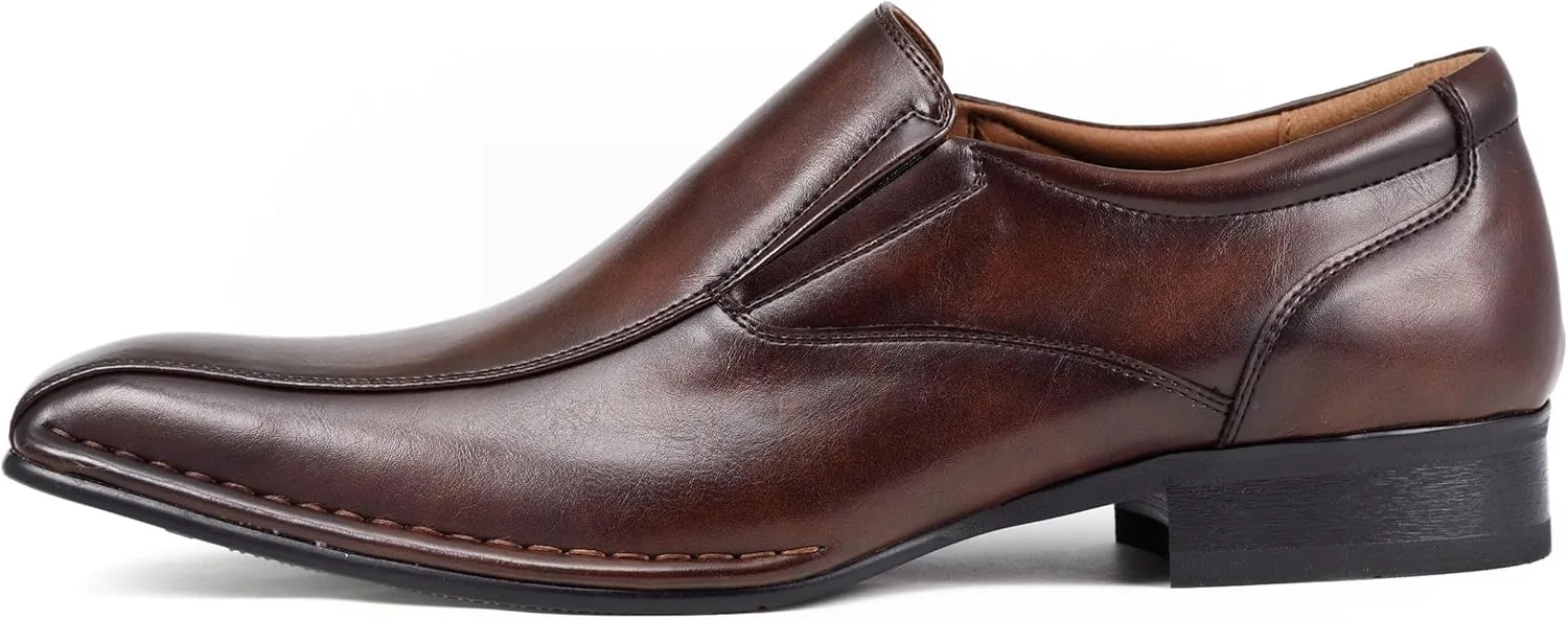 Amali Men’s Slip-On Shoes with Metal Bit Dress Shoes for Men Formal Loafers for Men Smoking Tuxedo Shoes