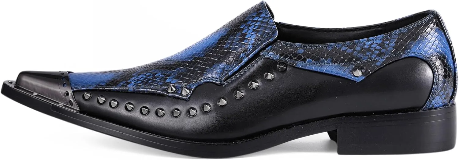 Amali Sparkling Smoking Slipper with Metal Tip - Men's Dress Shoes - Party Loafers for Men - Metallic Loafers for Men - Mens Disco Shoes - Designer Shoes