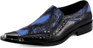 Amali Sparkling Smoking Slipper with Metal Tip - Men's Dress Shoes - Party Loafers for Men - Metallic Loafers for Men - Mens Disco Shoes - Designer Shoes