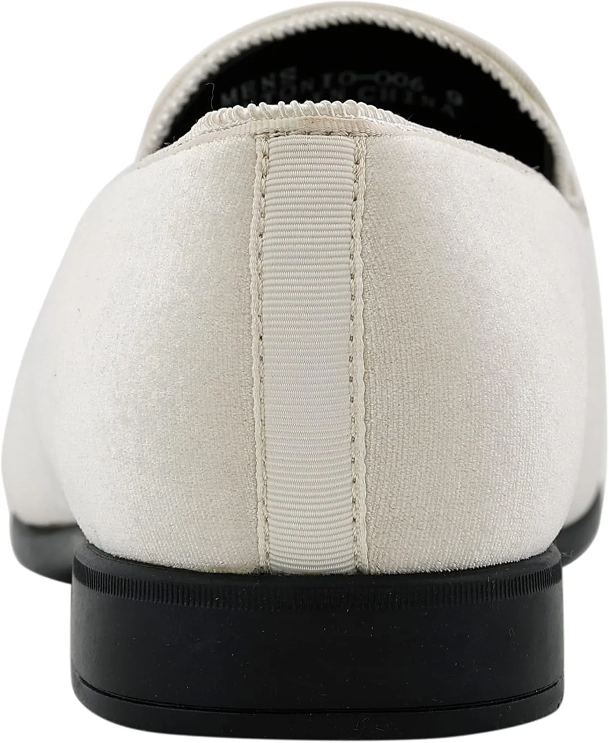 Amali Velvet Slip-On Dress Loafers for Men with Lion Head Piece, Men's Formal Smoking Tuxedo Slippers, Loafer Shoes with Metal Chain Detail