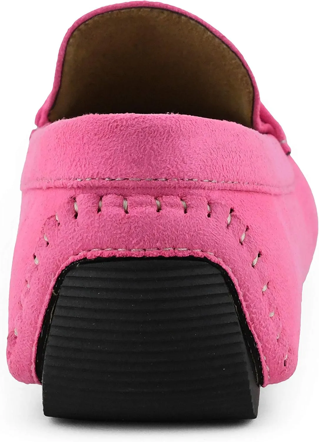 Amali Walken Men's Casual Slip-On Loafers, Driving Moccasin Shoes for Men with Silver Buckle, Available in Plush Microfiber and PU Leather