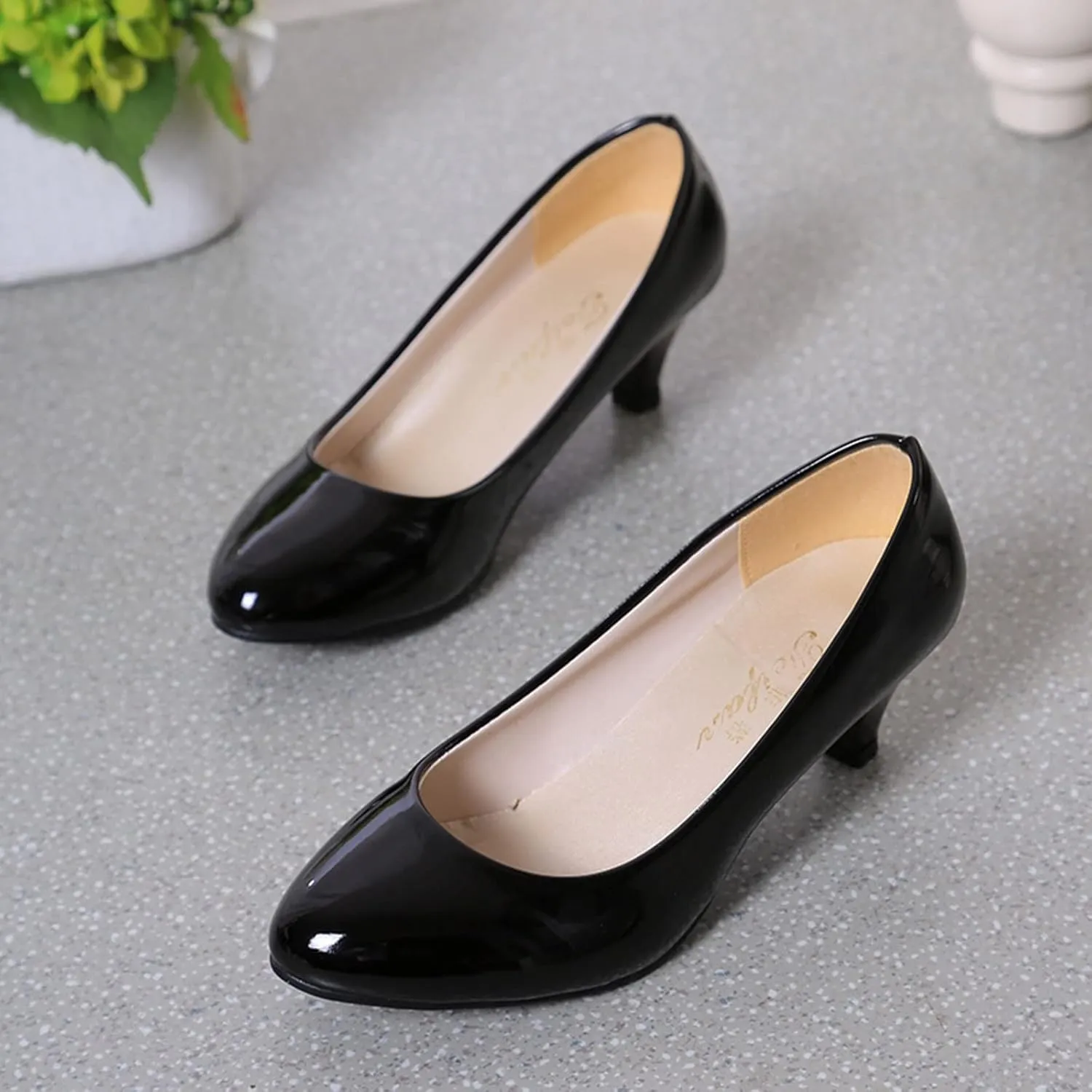 AMDBEL Flats Shoes Women Dressy Comfortable Women Pointed Toe Single Shoes Suede Flock Casual Buckle Strap Loafers Shoes