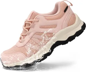 ANJOUFEMME Women's Waterproof Hiking Shoes Non Slip Sneakers Lightweight Tennis Shoes for Work Walking Running Trekking Trail Shoes
