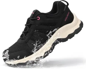 ANJOUFEMME Women's Waterproof Hiking Shoes Non Slip Sneakers Lightweight Tennis Shoes for Work Walking Running Trekking Trail Shoes