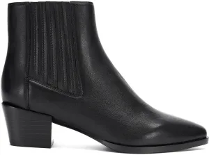 Ankle Boots for Women with Low Heel - Elevate Your Style with All-Imported Cowhide LEATHER, Elastic Opening, and 2-inch Heel Height - Perfect Blend of Comfort and Fashion