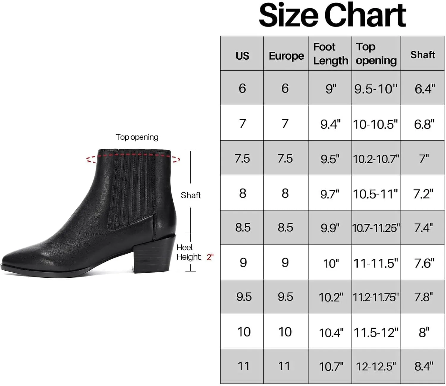 Ankle Boots for Women with Low Heel - Elevate Your Style with All-Imported Cowhide LEATHER, Elastic Opening, and 2-inch Heel Height - Perfect Blend of Comfort and Fashion