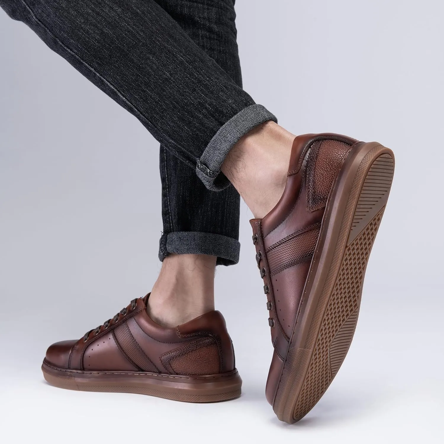 Arkbird Mens Fashion Sneakers Classic Casual Dress Shoes Stylish Lace-up Oxford Shoes for Men