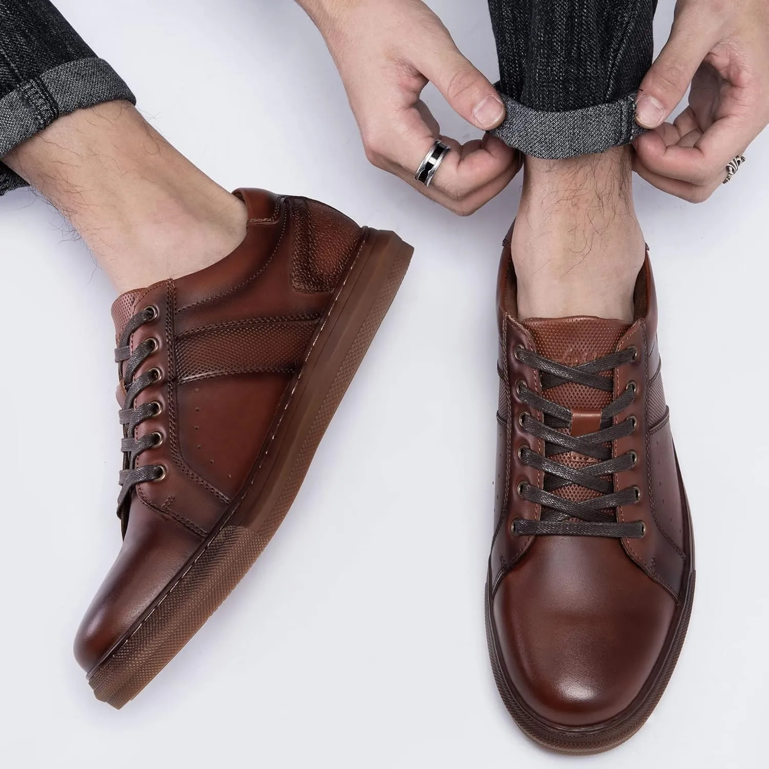 Arkbird Mens Fashion Sneakers Classic Casual Dress Shoes Stylish Lace-up Oxford Shoes for Men
