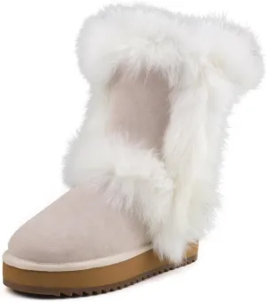 AUSLAND Women's Platform Winter Snow Boots 99256
