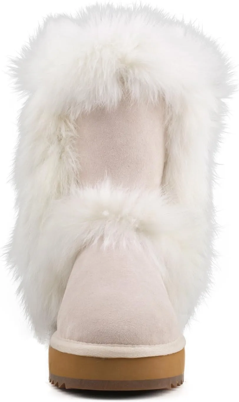 AUSLAND Women's Platform Winter Snow Boots 99256