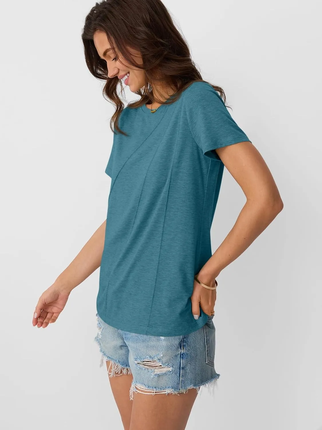 AUTOMET Womens Summer Tops Workout Shirts Beach Vacation Outfits Business Tshirts Dressy Fashion Spring Clothes 2025