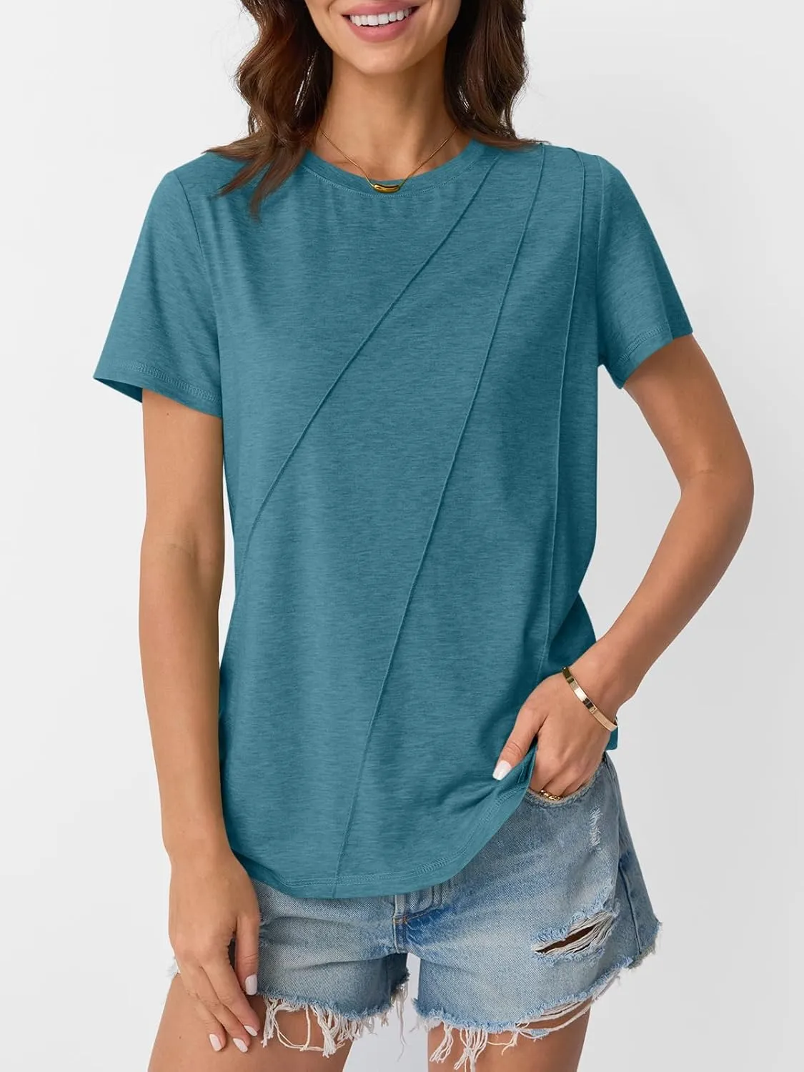 AUTOMET Womens Summer Tops Workout Shirts Beach Vacation Outfits Business Tshirts Dressy Fashion Spring Clothes 2025