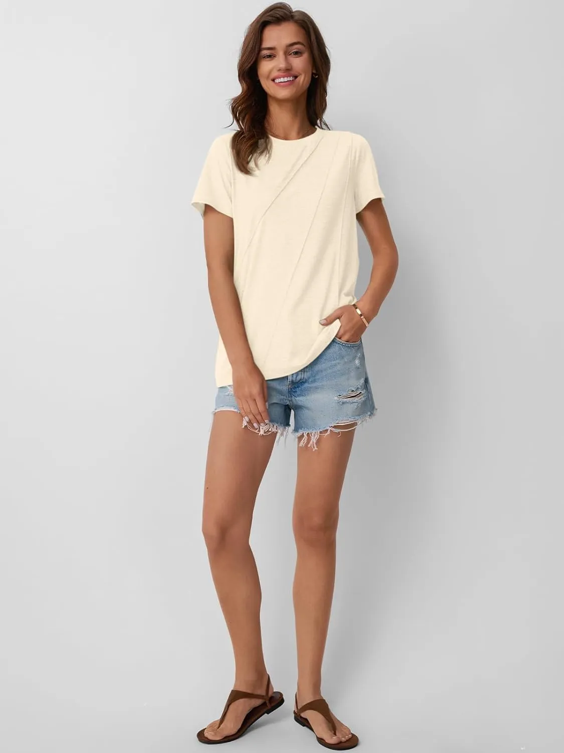 AUTOMET Womens Summer Tops Workout Shirts Beach Vacation Outfits Business Tshirts Dressy Fashion Spring Clothes 2025