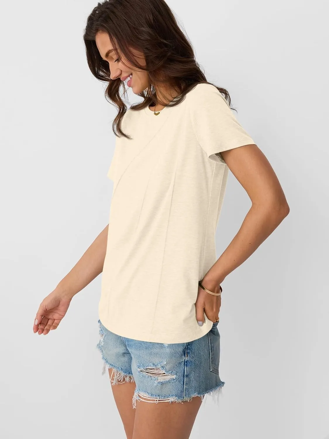 AUTOMET Womens Summer Tops Workout Shirts Beach Vacation Outfits Business Tshirts Dressy Fashion Spring Clothes 2025