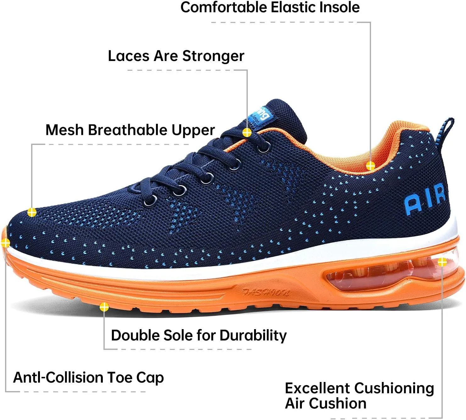 Autper Mens Air Athletic Running Shoes Sneakers Lightweight Sport Gym Jogging Walking Tennis Sneakers US 6.5-US 12.5