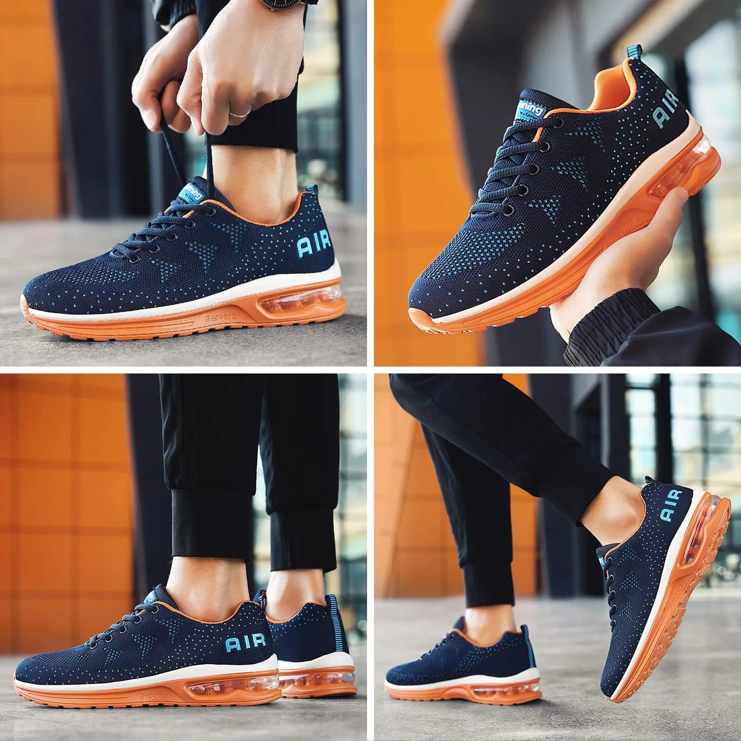 Autper Mens Air Athletic Running Shoes Sneakers Lightweight Sport Gym Jogging Walking Tennis Sneakers US 6.5-US 12.5