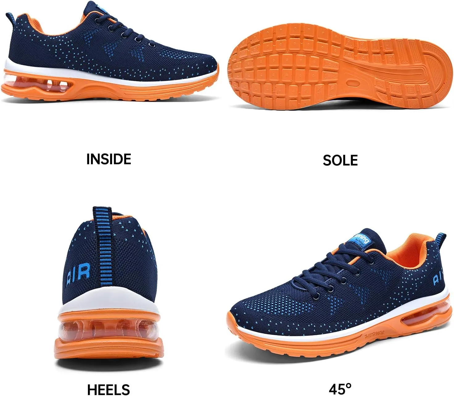 Autper Mens Air Athletic Running Shoes Sneakers Lightweight Sport Gym Jogging Walking Tennis Sneakers US 6.5-US 12.5