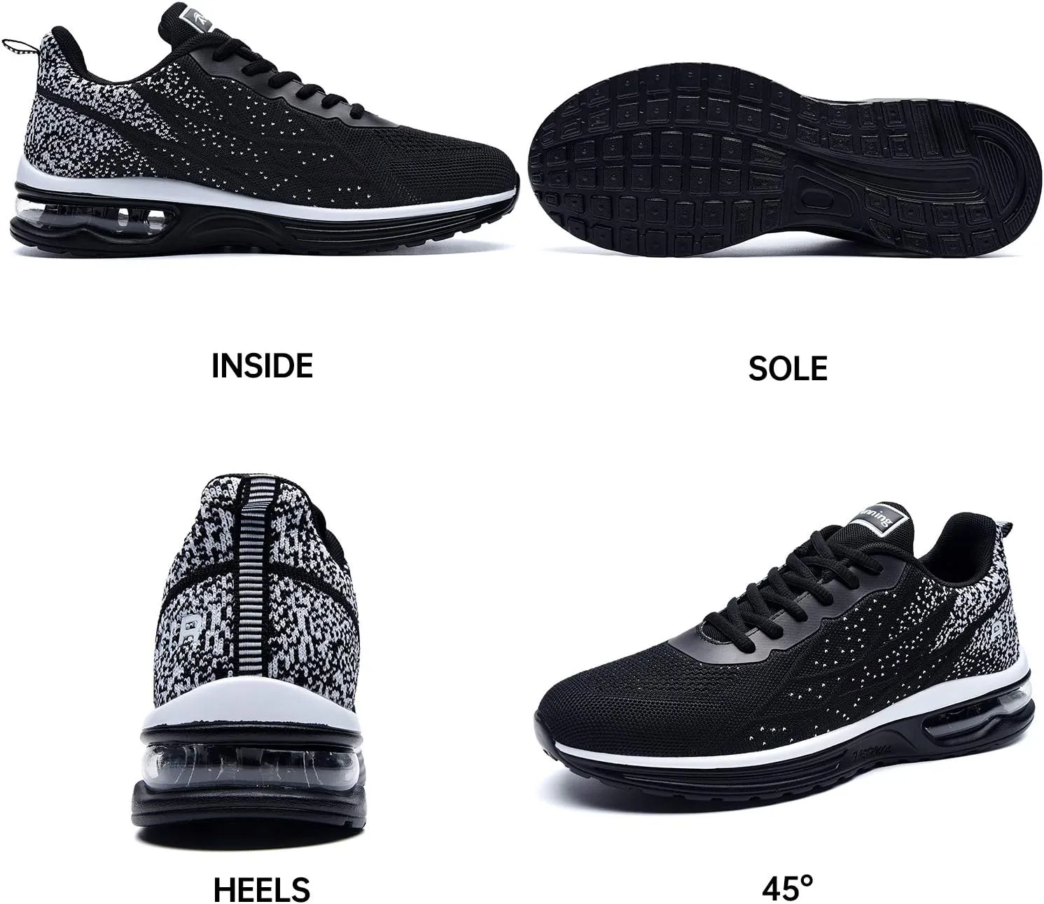 Autper Mens Air Athletic Running Tennis Shoes Lightweight Sport Gym Jogging Walking Sneakers US 6.5-US12.5