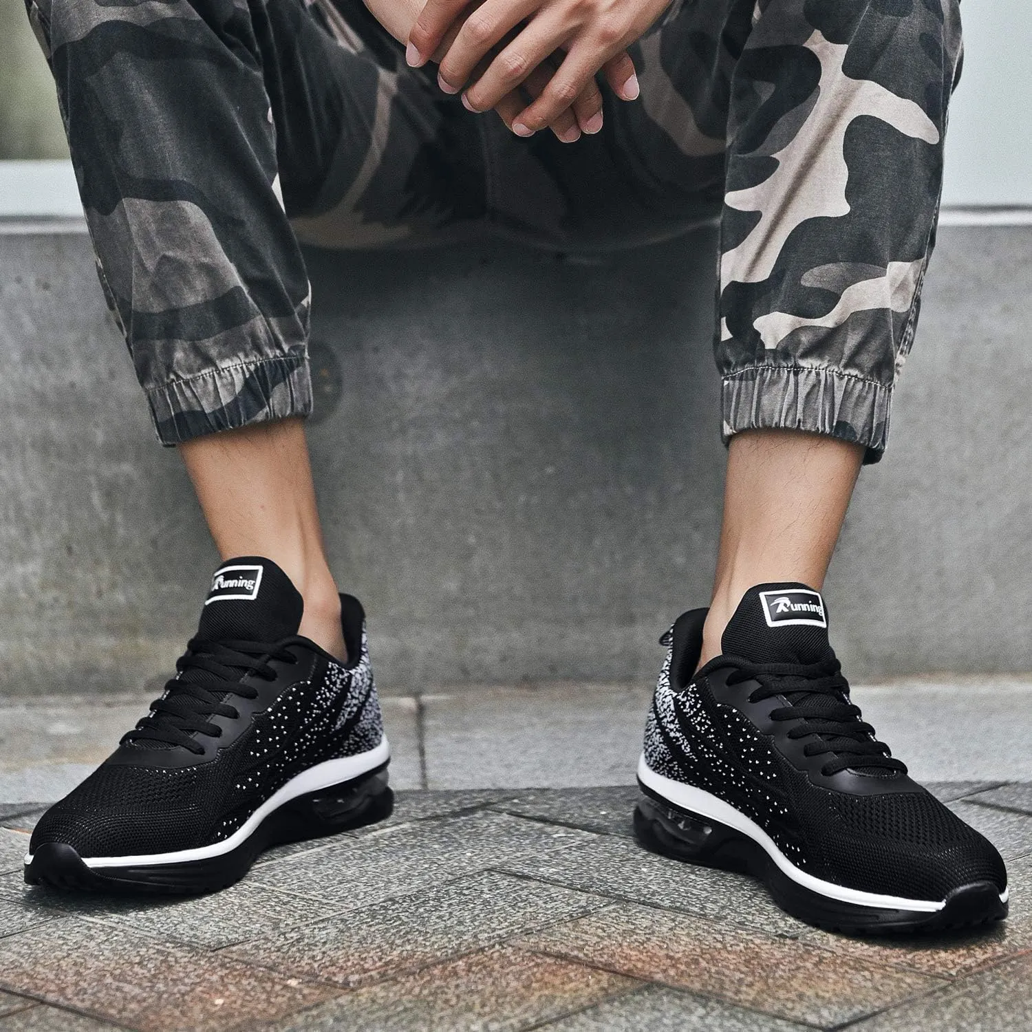 Autper Mens Air Athletic Running Tennis Shoes Lightweight Sport Gym Jogging Walking Sneakers US 6.5-US12.5