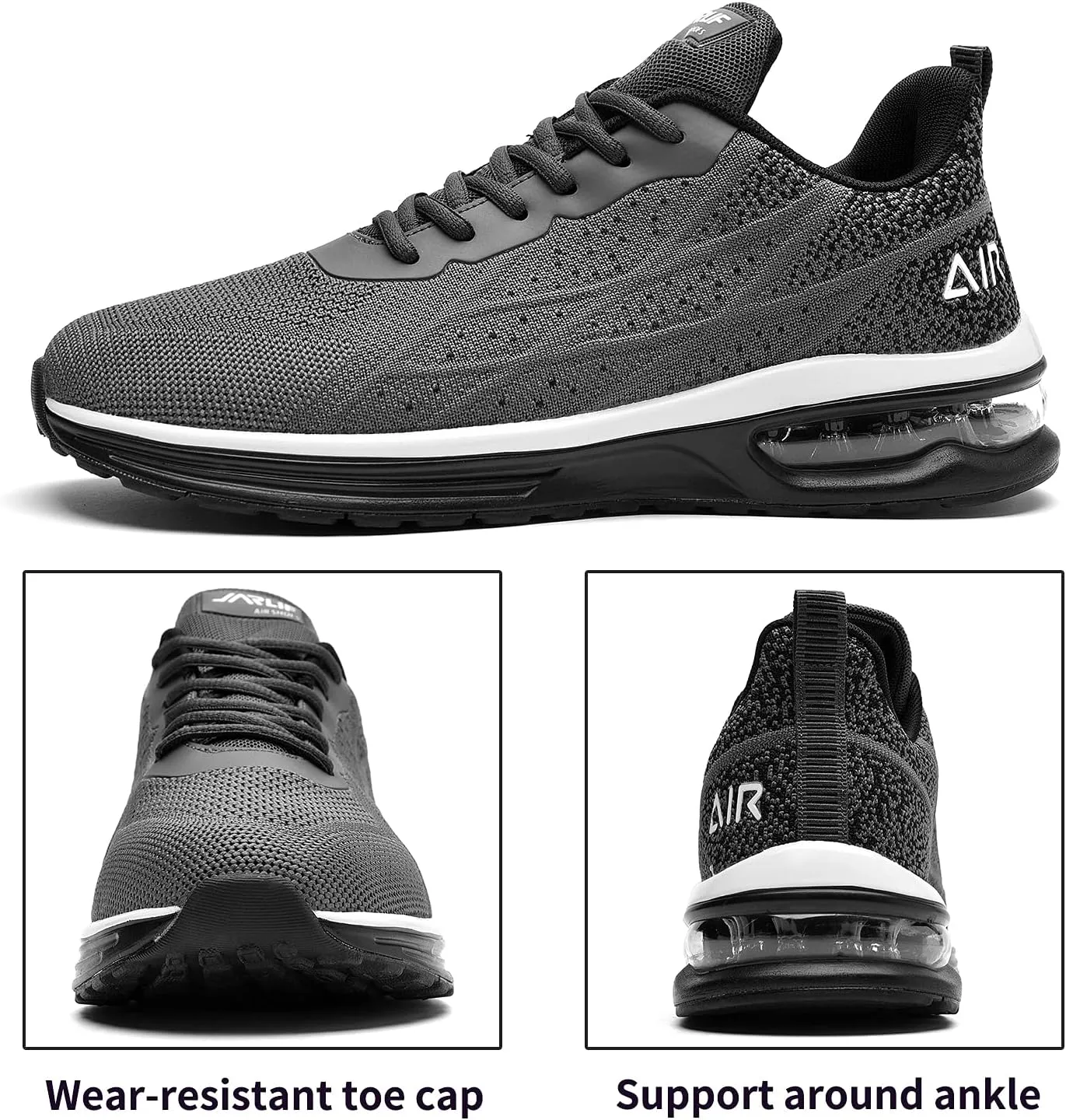 Autper Mens Air Athletic Running Tennis Shoes Lightweight Sport Gym Jogging Walking Sneakers US 6.5-US12.5