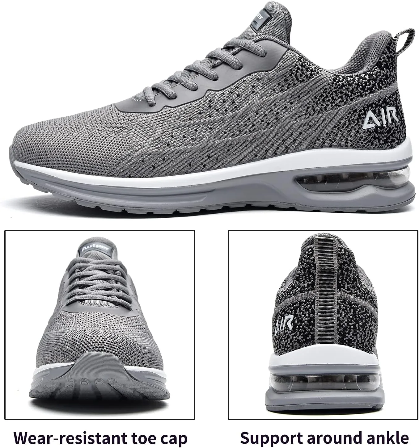 Autper Mens Air Athletic Running Tennis Shoes Lightweight Sport Gym Jogging Walking Sneakers US 6.5-US12.5
