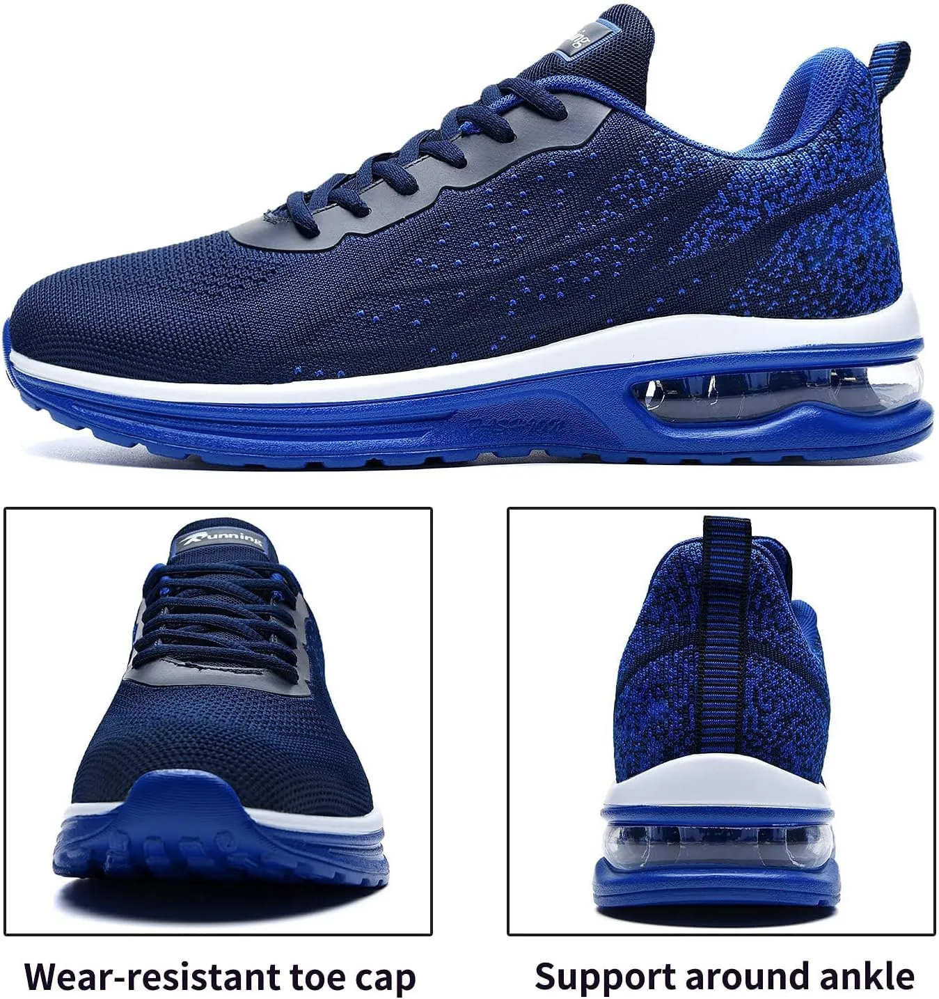 Autper Mens Athletic Running Tennis Shoes Lightweight Sport Gym Jogging Walking Sneakers US 6.5-US12.5